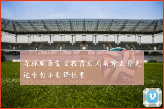森林狼亟需合格首发大前锋麦丹更适合打小前锋位置